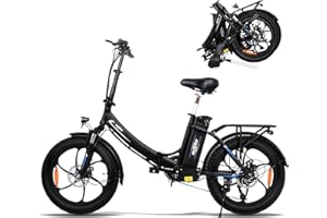 ONESPORT OT16 Bici Elettrica Pieghevole 20" x 3.0 Fat Tire,36V 250W Mountain Bicicletta Elettrica48V 15Ah Batteria Rimovibile, Bici Elettriche Max.Chilometraggio può Raggiungere 55-120 km Ebike