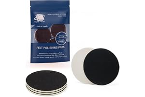 GLASS POLISH PRO Rayonfilt Polerrondeller 50 mm (2") 5-pack | För ceriumoxidpolering av glas, repborttagning, plast- och strålkastarrenovering, metall och klarlack