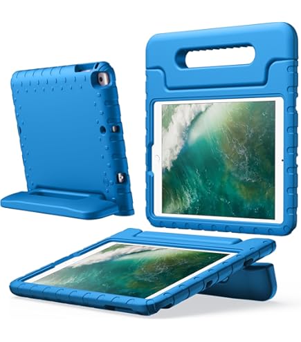TrendGate Kinder Hülle Für IPad 9,7 Zoll – Stoßfest Mit Griff & Klappbarem Ständer, Für IPad 6./5. Gen, Air, Air 2, Pro