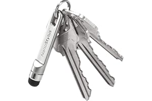 KeySmart NanoStylus – Portable, ergonomic and compact stylus for mobile phones, Silver