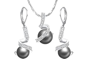 Vissen Perles De Culture Set Boucles D'oreilles Pendantes Femme Zirconium Dormeuses Boucle oreille femme Chic Bijoux Cadeau