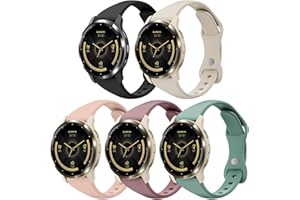 Wizvv 5 sztuk, 18 mm, smukły pasek sportowy kompatybilny z Garmin Venu 3S / Vivoactive 4S / Venu 2S / Vivomove 3S, cienki, miękki silikonowy pasek zamienny do zegarka Garmin Forerunner 255S/265S, dla