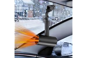 OBEST Chauffage de Voiture Portable 12V - Dégivreur de Pare-Brise,avec Ventouse,Insérer dans l'allume-Cigare pour Un Chauffage Rapide,Convient pour la Plupart des Véhicules