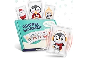 Griffelwärmer® 4er Set Handwärmer Taschenwärmer wiederverwendbar Pinguin. Kinder Wichtelgeschenk Adventskalender Füllung Weihnachten knicken Tasche Hosentasche Geschenk Wärmepäds Wärmepad knickpads