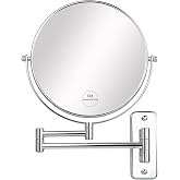 JANEEVA 8" Duvara Monte Makyaj Aynası, Banyo i&ccedil;in 360&deg; Uzatılabilir Kol Aynalı 1X/10X B&uuml;y&uuml;te&ccedil; Aynası - Erkek ve Kadın i&ccedil;in &Ccedil;i
