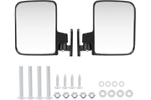 QQMORA 1 Juego de Espejos universales para Carrito de Espejos retrovisores convexos, Espejos retrovisores convexos, fácil instalación para EZ GO