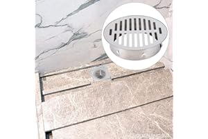 PILIPANE Floor Drain,Bottom Outlet,Stainless Steel Balcony Outdoor Pool Deck Drain Strainer Cover Balcony Anti blocking Floor Drain for Outdoor Yard Use (160#),Floor Drain, Floor Drain Stainless Steel Balcony