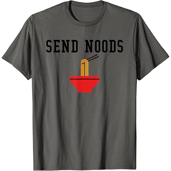 WGC 'Send Noods' Anime Ramen Noodles Men's V-Neck T-Shirt - Funny Japanese Food Graphic Tee - View #11