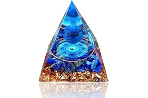 DMQ Crystal Pyramid Ogan Chakra Crushed Stone,Moonstone Crystal Energy Tower Nature Reiki Stone Jewelry, Health Protection Positive Energy Generator to Attract Wealth and Wisdom (Color: B)