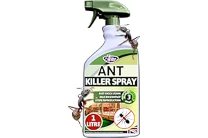 Aviro Ant Killer (1 Litre) - Fast Acting Ant Killer Spray For Indoor And Outdoor Use. Approved For Use On Ants Nests. Professional Strength Ant Stop For Immediate Control And Long Lasting Prevention