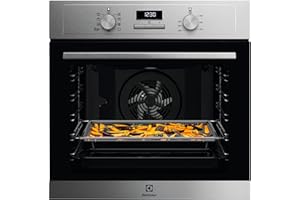 Electrolux Forno Multifunzione da Incasso EOM3H04X, Serie 300, 68L, Classe A, Ventilato, Grill, Pulizia a Vapore, Timer, Teglia XL, Acciaio Inox