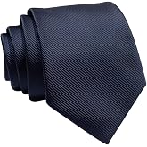 TEOZBLU Navy Blue Tie for Men, Elegant and Classic 8 cm, Men's Ties Modern for Suit, Ideal for Weddings, Business, Meetings a