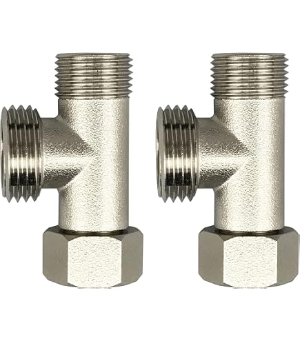 Raccord En T Laiton 1/2" 3 Voies - Pour Plomberie Eau/air, Connexion Toilettes, Robinets - 11