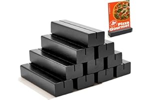 Gipizi 10Pcs Wooden Place Card Holders Black, Beech Wood Photo Card Holders for Weddings Banquets and Parties, Table Number Holder Stands, A6 Wood Menu Holder for Restaurants