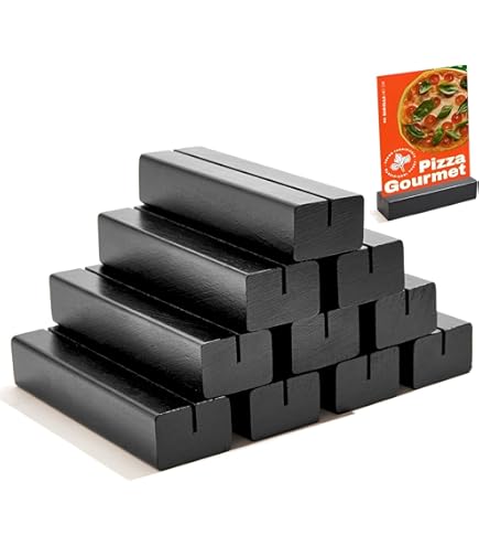 Porte Photo Worown 12 Pièces Porte Carte Bois, Porte-Photos Et Porte-Menus En Bois Pour Mariages Et Restaurants - Porte-Numéros De Table (10x3x2 Cm Pince Photo - 9