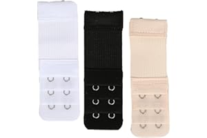 DUXMUZZ Women’s Bra Extender,Elastic Extensions Bra Strap Extender Set 3 Rows x 3 Hooks and 3 Rows x 2 Hooks,6 Piece