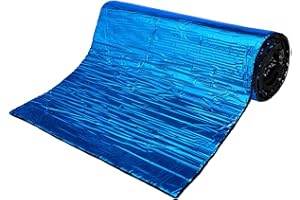 Camiraft Tapis Amortisseur D'isolation Phonique Thermique De Voiture, Sonore Tapis de Voiture Isolant Autocollant Imperméable,Isolation Thermique Et Sonore,pour Le Moteur Toit Fenêtre(C 200X50cmX10mm)