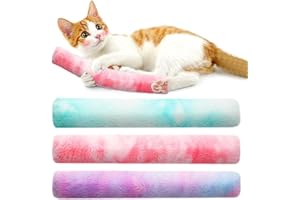 KORSAOT 3 Stück Katzenminze Polster Spielzeug, Weich und Bequem Interaktiv Katzenspielzeug, Satte Farben Drinnen Katzenspielzeug mit Katzenminze Dauerhaft (Rosa&Grün&Lila)
