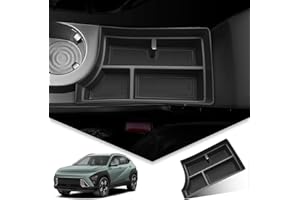 BIBIBO Scatola portaoggetti compatibile con H*yundai Kona SX2 2024 2025, organizer per console centrale con tappetino antiscivolo, Kona SX2, vano portaoggetti, braccioli, accessori