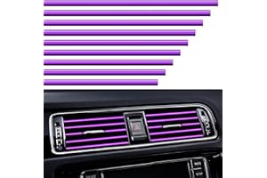 VICDUEKG 10 Piezas Tira Decorativa Salida de Aire para Coche, Tira Moldura Interior de Coche Aire Acondicionado de Coche Ajuste Interior del Coche Salida Tira Decorativa