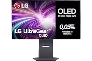 LG 32GS95UV-B - Monitor Gaming Ultragear 32", Panel OLED 4K UHD 3840x2160, Dual Mode (240/480Hz), 0.03ms, G-Sync Compatible y FreeSync Premium Pro, Acabado Anti-Glare, Negro