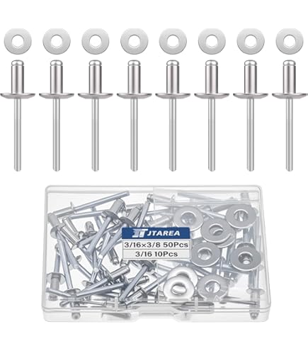 4,8 x 12 mm (50 stuks) afdichtklinknagels met platte kop, waterdicht