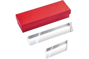 SIMMPU SIMUER 2 Pack Crystal Optical Glass Triangular Prism Refractor for Teaching Light Spectrum Physics and Photo Photography Prism,2", 3"