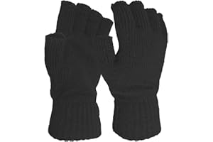TEDDYT'S Ladies Super Soft Warm Fine Knit Thermal Fingerless Winter Gloves