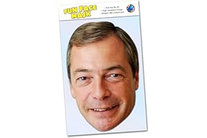 Party People 1 x Nigel Farage - Celebrity Face Mask - Ready To Wear - Budget Range