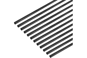 M METERXITY 12-Pack Carbon Fiber Rods, 200mm Length 1mm Dia Carbon Fiber Solid Matte Pole for RC Airplane/DIY Craft/Quadcopter Arm/Scale Model Kite Wing Tube [7.87 x 0.04IN]