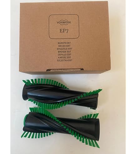 FSProdukte Set Di 2 Alette Laterali (Destra E Sinistra) Compatibili Con Vorwerk Folletto EB7 – Ricambio Per Spazzola Elettrica