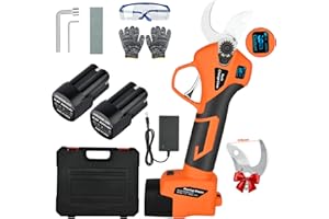 BILIVRY Forbici Potatura Elettriche con 2 Batterie,2000 mAh,Diametro massimo di potatura 40 mm, Forbici Professionali Senza Fili, Rami Forbici Elettriche portatile