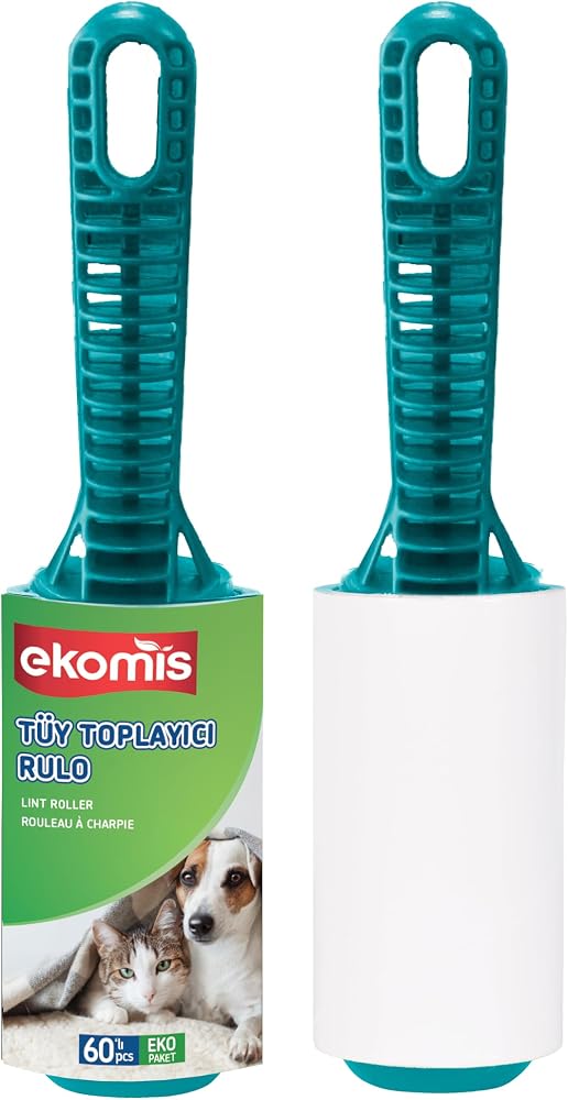 Tüy Toplayıcı Rulo 60 Yaprak, Yapışkan Yüzey Teknolojisi, Kolay kullanılabilir