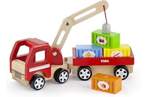 Viga Toys - 50690 - Camion Grue avec Containers
