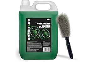 CARSHARK Wheel Cleaning Kit, Non Acidic Wheel Cleaner 1 x 5 L and 1 x Wheel Brush (Black)