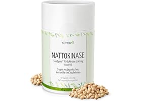 Sanuvit® - Nattokinase Frische Charge aus Kühllager | 60 Kapseln à 100 mg pro Kapsel (20.000 FU/g) | Natto aus GMO-freien Soja | Made in Austria