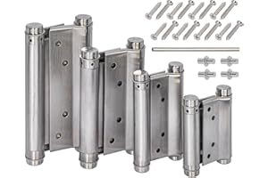 NEUHALL 1 Paar Edelstahl Scharniere 100mm Pendeltürband Pendeltür Schwingtür Holztür Gartentor Salontür Gartentür Saloontür Gittertür Türband Türscharniere Pendel Scharnier Pendeltürscharnier Doppelscharnier