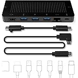 Twelve South StayGo | USB-C Hub for Type C MacBooks, iMac M1, Laptops and iPad Pro with Included 1 m Desktop Cable + Stowable