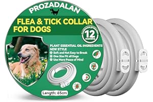 PROZADALAN Collar Antipulgas para Perros, Collar Antiparasitario e Impermeable de 65 cm para Perros, Eficaz para Repeler Pulgas y Garrapatas Durante, Apto para Perros Pequeños, Medianos y Grandes, 12 Meses