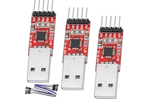 AZDelivery 3 x CP2102 USB zu TTL Konverter HW-598 für 3,3V und 5V mit Jumper Kabel kompatibel mit Arduino inklusive E-Book!