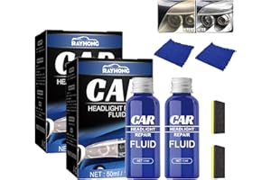 Utapossin 2Stück Scheinwerfer Politur, Car Headlight Repair, Auto Scheinwerfer Reparaturflüssigkeit, Scheinwerfer Reiniger zur Auffrischung von Vergilbten und Vermatteten Scheinwerfern aus Kunststoff