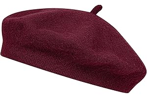 Alaoo Sombrero de Boina Francesa,Sombrero Lana Clásico de Boina Mujer,Elegantes Gorros Vintage Boina,Sombrero Otoño Redondo Vintage,para accesorio, disfraz,Carnaval, Fiesta de Disfraces