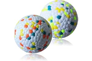 CAISHOW 2Pack Dog Ball Toys Indestructible Dog Ball Float On Water Fetch Bouncy Durable Solid Rubber Ball For Puppy Small And Medium Dogs Playing Toys (2Pcs-2.95'')