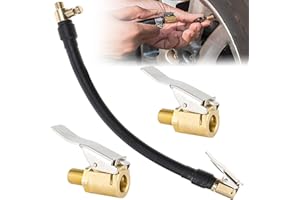 YUEMING Estensione della valvola, 40 cm, gonfiatore per valvola auto, spina a leva, con 2 adattatori per valvola auto, bicicletta, moto