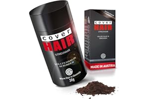 ‎COVER HAIR Cover Hair® Premium Streuhaar - 26g I Schütthaar zur Haarverdichtung & Ansatzkaschierung - Natürlicher Look in Sekunden I Hair Fiber für Männer & Frauen I Streuhaar Dunkelbraun