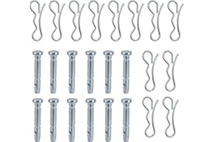 Fukaisu 12pcs 738-04124A Shear Pins & 12pcs 714-04040 Cotter Pins for Snowblower, Shear Pin Kits Compatible with MTD Craftsman Troy-Bilt Huskee and More