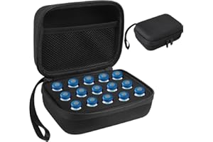 GYTFOG 15 Slot Insulin Vial Holder,Vial Peptide Storage Box with Mesh Bag Suitcase Refrigerator Cooler Container Organizer 10 Ml Vial with Zipper Holder Accessories Perfect for Travel Protectors(Black)