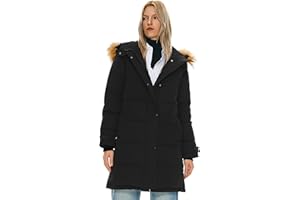 Orolay Abrigo de Plumón Aislado para Mujer Chaqueta de Edredón con Capucha de Invierno con Piel Sintética