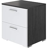 Marque Amazon - Movian- Table de chevet 2 tiroirs Kolva Modern, 37,7 x 44,5 x 47, Gris