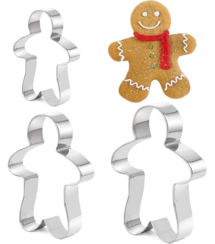 Set 2 Tagliabiscotti Natalizi Zenker In Acciaio Inox - Formine Omino Di Pan Di Zenzero E Bastoncino Di Zucchero, Lavabili In Lavastoviglie
